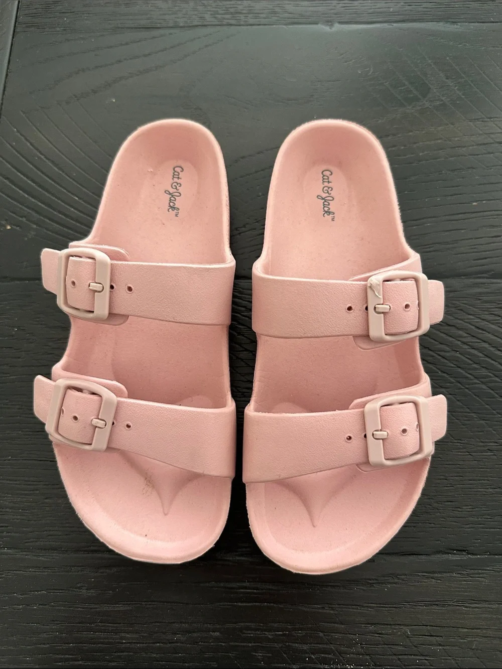 Cat & Jack Light Pink Double-Buckle Slide Sandals